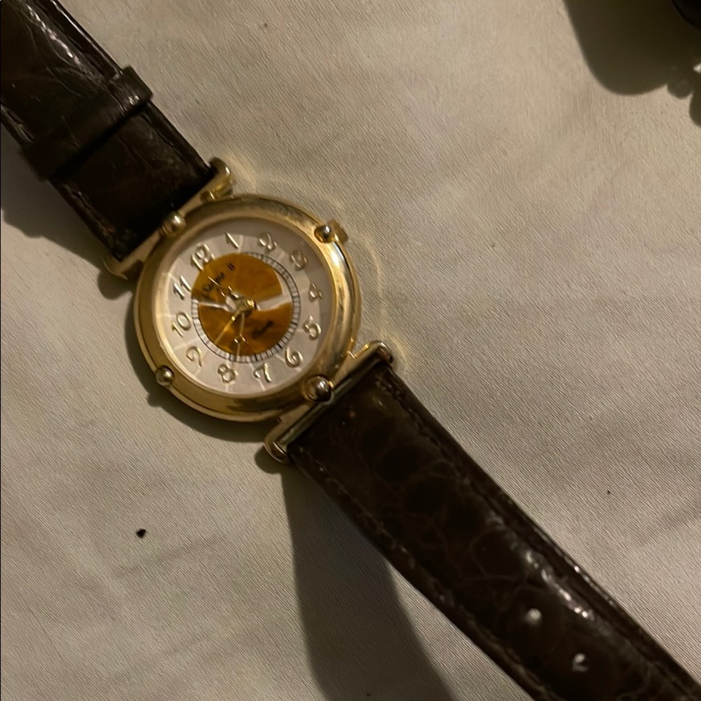 Elegant Gold and Brown Men's Watch